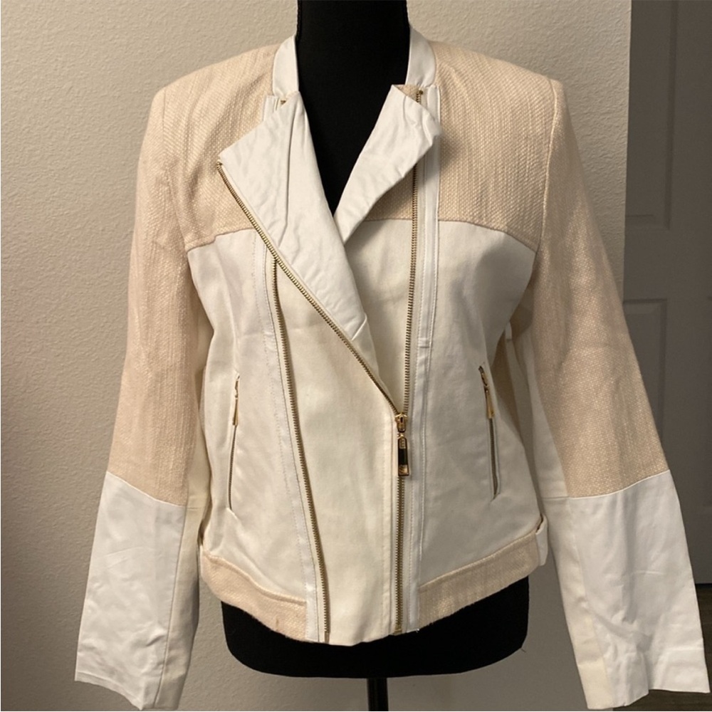 Ellen Tracy jacket Cream and White Women's - Picture 3 of 7
